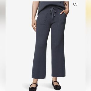 Splendid Navy Knit Wide-Leg Pants